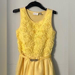 Children’s Place girls yellow rose dress new with tags. Size XXL